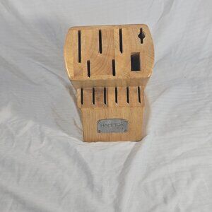 Hampton Forge 14 piece kitchen knife set wood block holder only replacment
